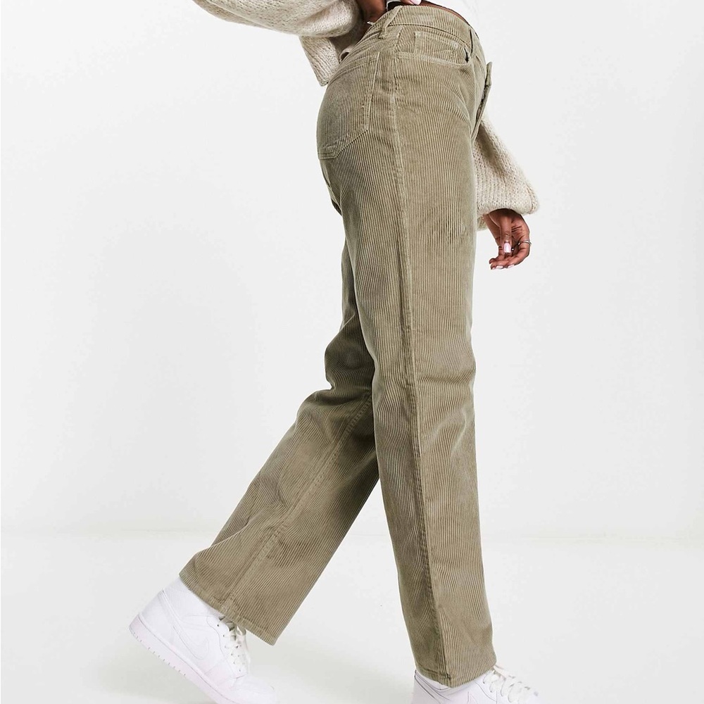 Hollister corduroy “Dad Jeans” in green Size 25 - Picture 1 of 5